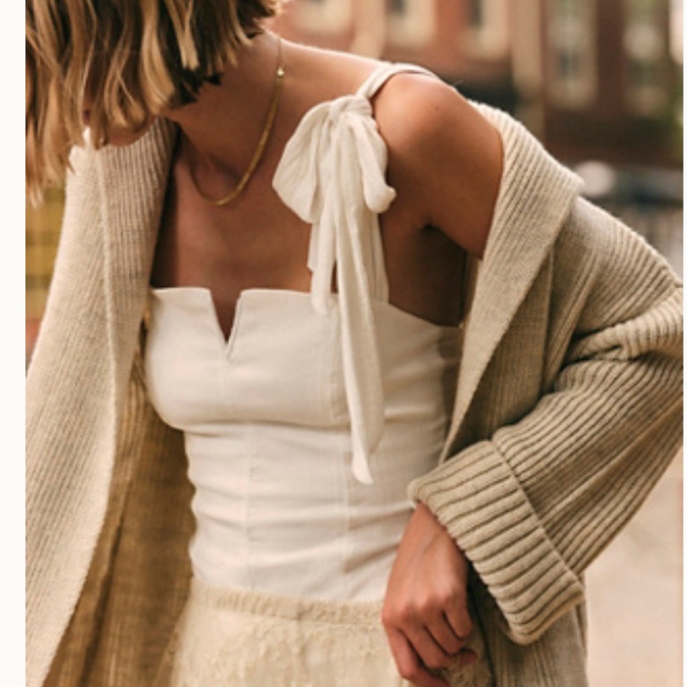 FREE PEOPLE Ivory Lola Bodysuit